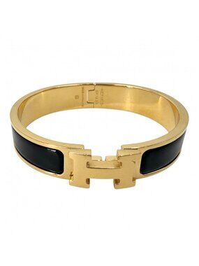 Hermes Bangle Click PM Bracelet Black Gold